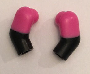 Arm, (Matching Left and Right) Pair with Molded Dark Pink Short Sleeves  Pattern