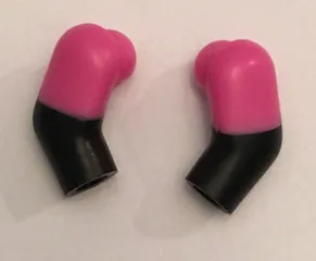 Arm, (Matching Left and Right) Pair with Molded Dark Pink Short Sleeves  Pattern