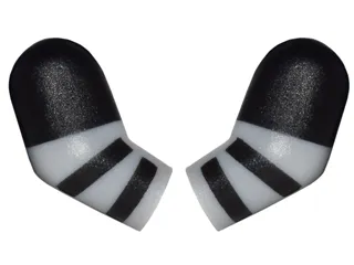 Arm, (Matching Left and Right) Pair with Black Short Sleeves and Stripes Pattern