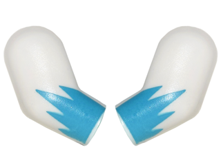 Arm, (Matching Left and Right) Pair with Dark Azure Jagged Cuffs Pattern