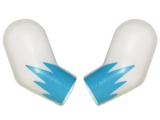 Arm, (Matching Left and Right) Pair with Dark Azure Jagged Cuffs Pattern