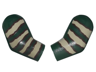 Arm, (Matching Left and Right) Pair with Tan Stripes Pattern