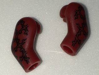 Arm, (Matching Left and Right) Pair with Black Brocade Pattern