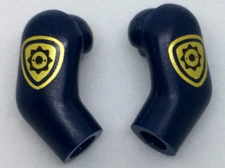 Arm, (Matching Left and Right) Pair with Gold Police Badge Pattern