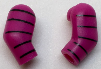 Arm, (Matching Left and Right) Pair with 5 Black Stripes Pattern