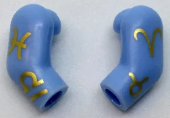 Arm, (Matching Left and Right) Pair with Gold Zodiac Symbols Pattern