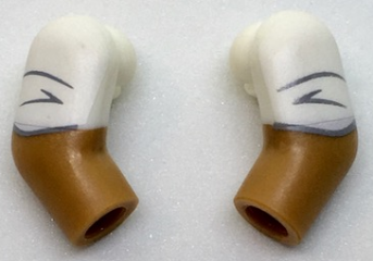 Arm, (Matching Left and Right) Pair with White Rolled Up Sleeves Pattern