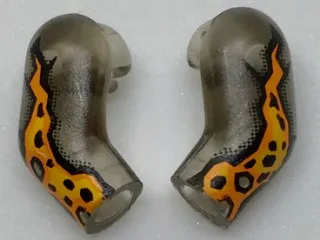 Arm, (Matching Left and Right) Pair with Orange and Yellow Flames Pattern