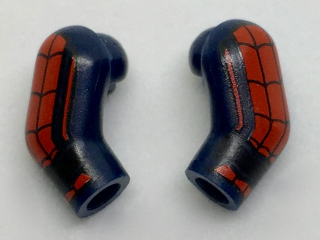 Arm, (Matching Left and Right) Pair with Black and Red Webbing Pattern