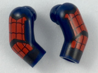 Arm, (Matching Left and Right) Pair with Black and Red Webbing, Chevron Pattern