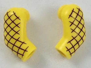 Arm, (Matching Left and Right) Pair with Dark Brown Crisscross Pattern