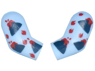 Arm, (Matching Left and Right) Pair with Volcano Pajamas Pattern