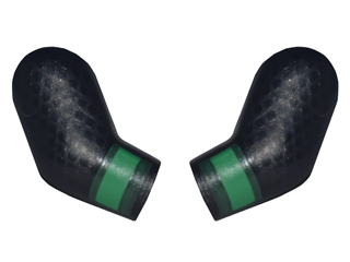 Arm, (Matching Left and Right) Pair with Diamonds and Green Cuffs Pattern