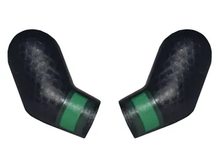 Arm, (Matching Left and Right) Pair with Diamonds and Green Cuffs Pattern