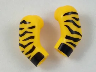 Arm, (Matching Left and Right) Pair with Black Animal Stripes and Cuffs Pattern