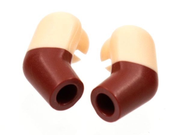 Arm, (Matching Left and Right) Pair with Molded Light Nougat Short Sleeves  Pattern