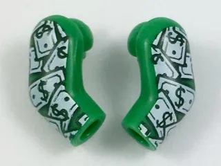 Arm, (Matching Left and Right) Pair with Dollar Bills Pattern