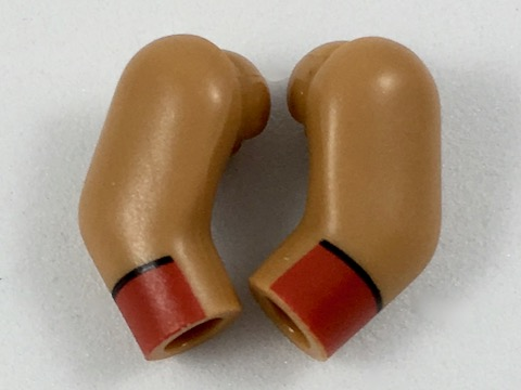 Arm, (Matching Left and Right) Pair with Red Cuffs Pattern