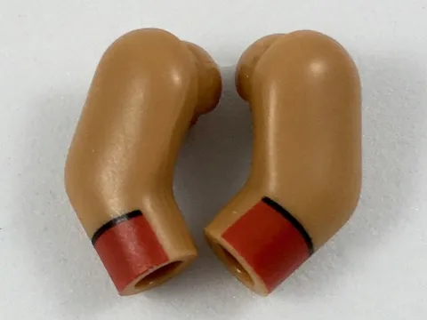 Arm, (Matching Left and Right) Pair with Red Cuffs Pattern