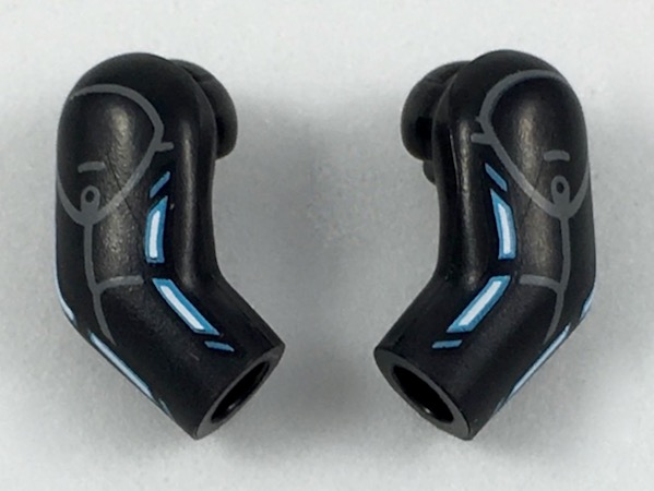 Arm, (Matching Left and Right) Pair with Blue Lines Pattern