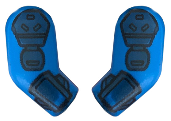 Arm, (Matching Left and Right) Pair with Dark Blue Pads Pattern