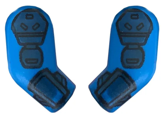 Arm, (Matching Left and Right) Pair with Dark Blue Pads Pattern