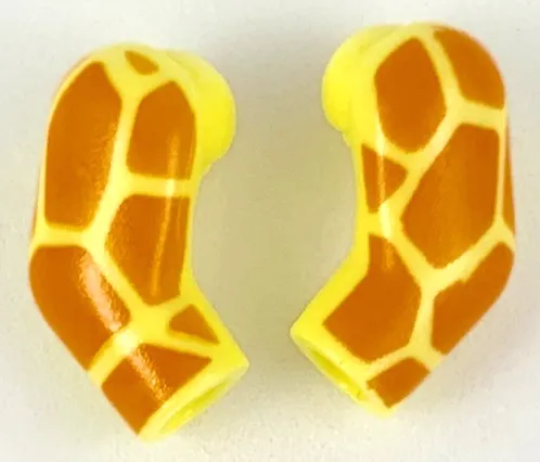 Arm, (Matching Left and Right) Pair with Orange Giraffe Spots Pattern