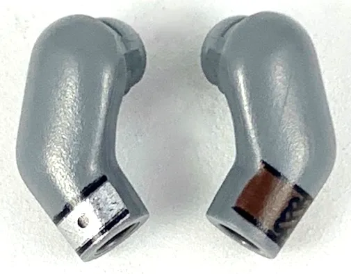 Arm, (Matching Left and Right) Pair with Dark Brown Cuff on Left and Silver Cuff on Right Pattern