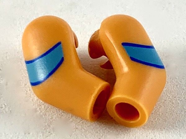 Arm, (Matching Left and Right) Pair with Medium Azure Curved Armband Pattern