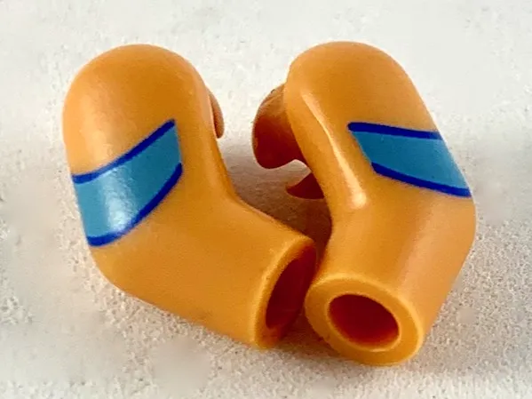 Arm, (Matching Left and Right) Pair with Medium Azure Curved Armband Pattern