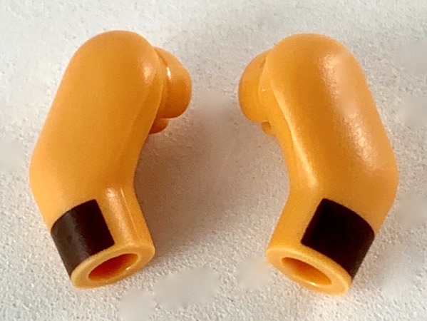 Arm, (Matching Left and Right) Pair with Dark Brown Cuff Pattern