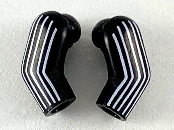 Arm, (Matching Left and Right) Pair with 6 White Stripes Pattern