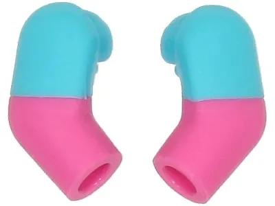 Arm, (Matching Left and Right) Pair with Molded Medium Azure Short Sleeves  Pattern