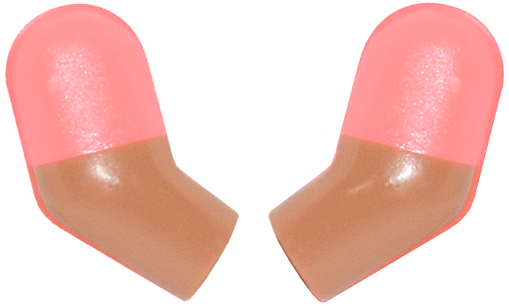 Arm, (Matching Left and Right) Pair with Molded Coral Short Sleeves Pattern