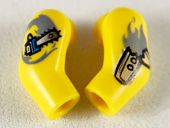 Arm, (Matching Left and Right) Pair with Surfboard and Chainsaw Pattern