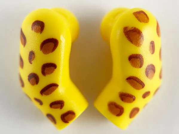 Arm, (Matching Left and Right) Pair with Dark Orange Leopard Spots Pattern