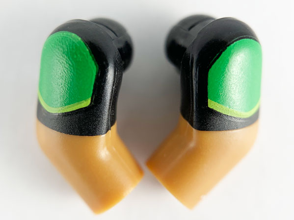 Arm, (Matching Left and Right) Pair with Black and Bright Green Short Sleeves Pattern