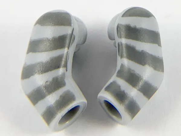 Arm, (Matching Left and Right) Pair with 5 Dark Bluish Gray Stripes Pattern