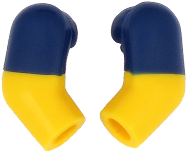 Arm, (Matching Left and Right) Pair with Molded Dark Blue Short Sleeves  Pattern