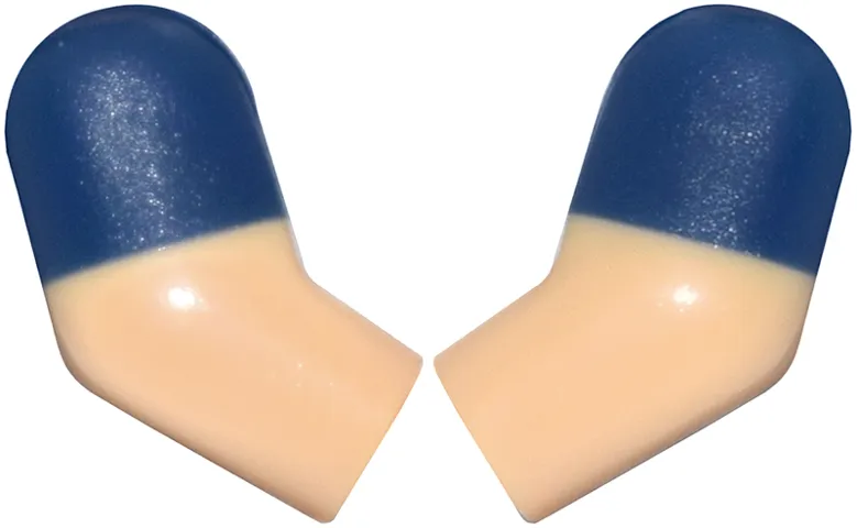 Arm, (Matching Left and Right) Pair with Molded Dark Blue Short Sleeves  Pattern