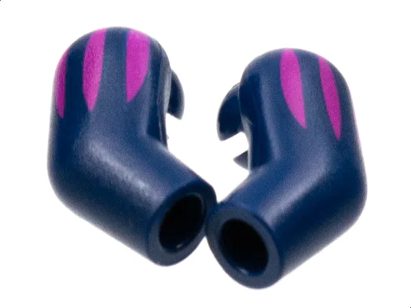 Arm, (Matching Left and Right) Pair with Magenta Shoulder Stripes Pattern