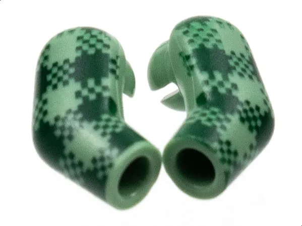 Arm, (Matching Left and Right) Pair with Dark Green Plaid Pattern