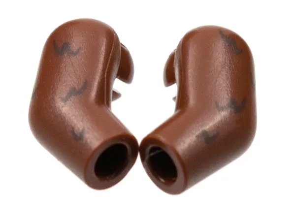 Arm, (Matching Left and Right) Pair with Dark Brown Fur Pattern