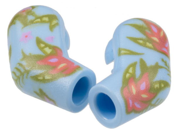 Arm, (Matching Left and Right) Pair with Floral Pattern