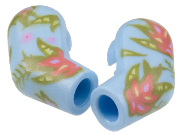 Arm, (Matching Left and Right) Pair with Floral Pattern
