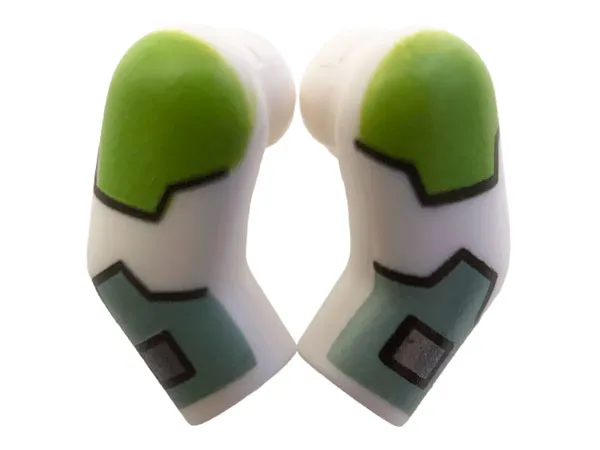Arm, (Matching Left and Right) Pair with Lime and Sand Green Armor Pattern