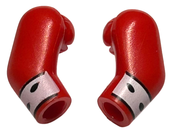 Arm, (Matching Left and Right) Pair with White Cuffs with Black Dots and Outline Pattern