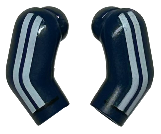 Arm, (Matching Left and Right) Pair with 2 White Stripes Pattern