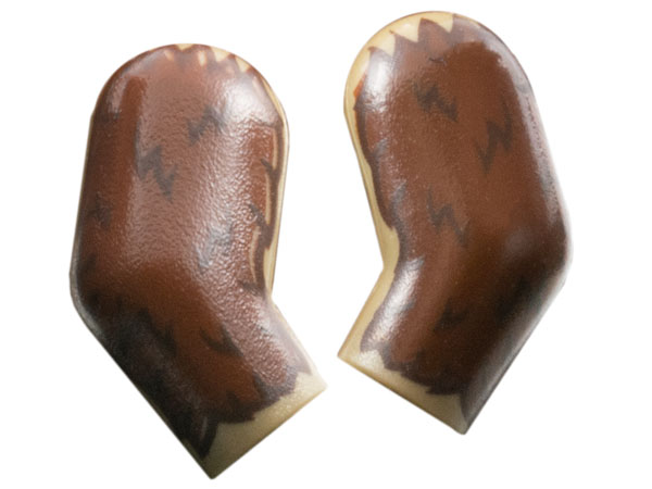 Arm, (Matching Left and Right) Pair with Reddish Brown and Dark Brown Fur Pattern