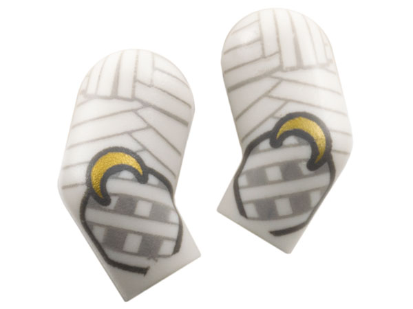 Arm, (Matching Left and Right) Pair with Layered Wrappings and Gold Crescent Moons Pattern